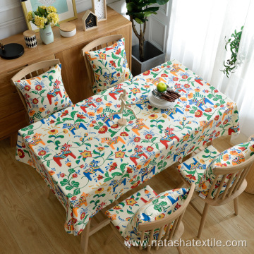 wish printed tablecloth pastoral style table cloth